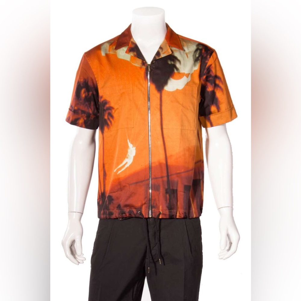 PAUL SMITH ZIPPER SHIRT SUNSET PALMS